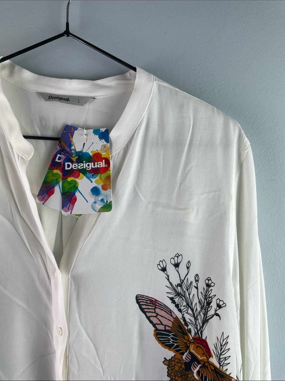 NWT Desigual Button-Up Blouse Size L - Picture 9 of 14